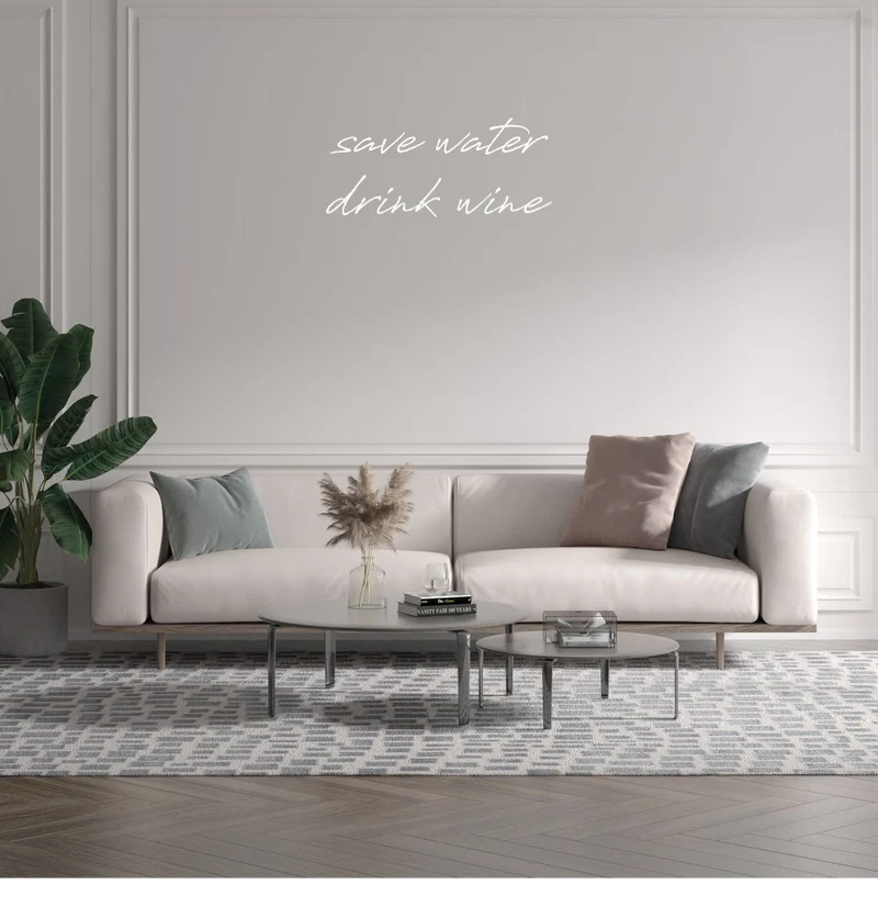 Custom text: save water drink wine