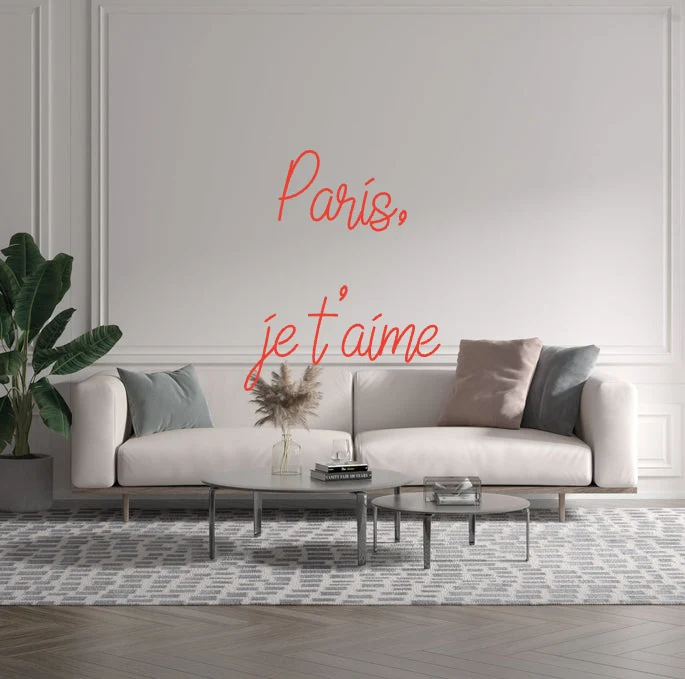 Custom text: Paris, je t'aime