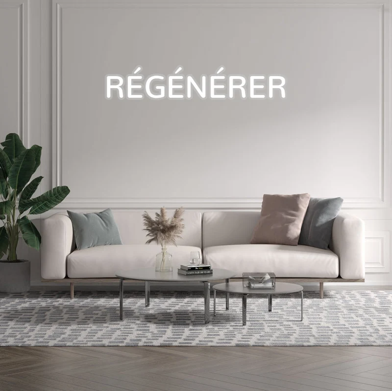 Custom text: RÉGÉNÉRER