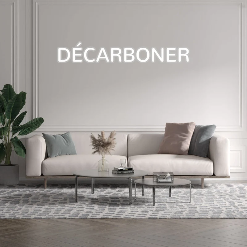 Custom text: DÉCARBONER