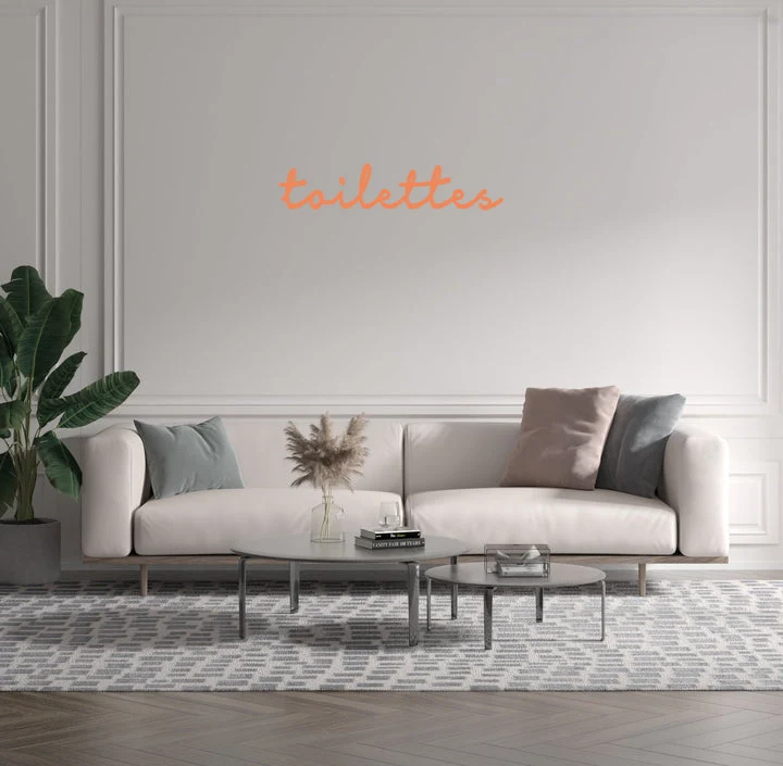 Custom text: toilettes