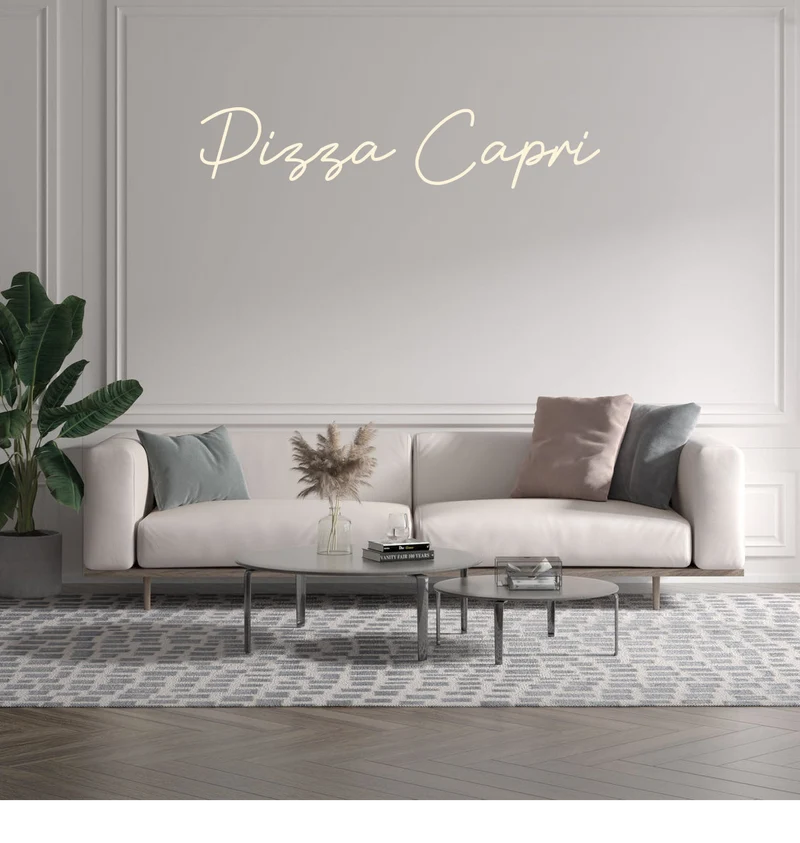 Custom text: Pizza Capri