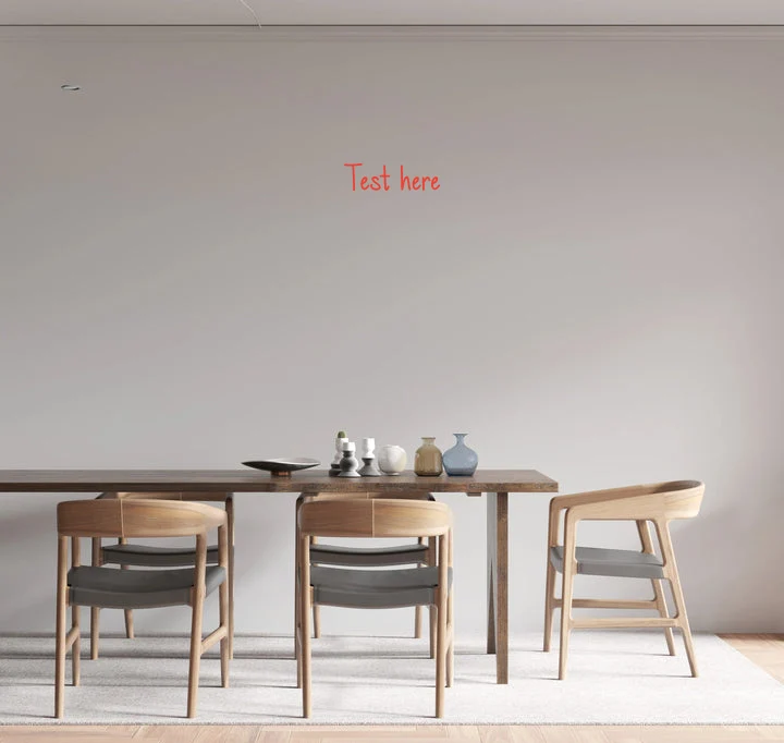 Custom text: Test here