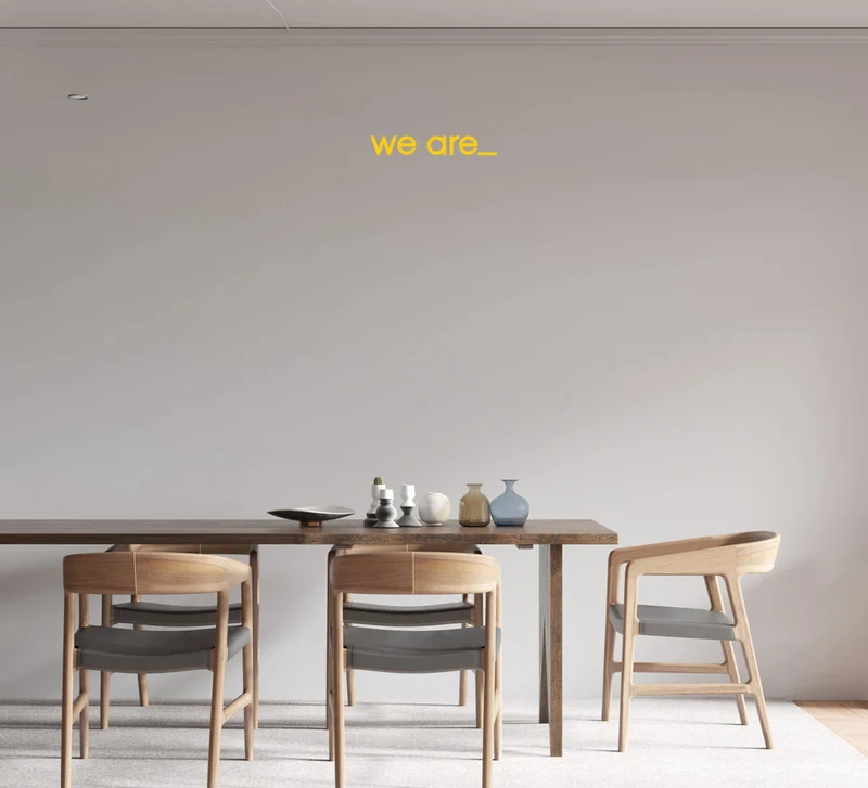 Custom text: we are_