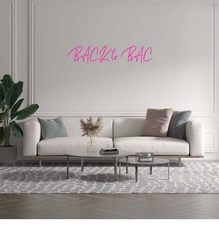 Custom text: BACK to BAC
