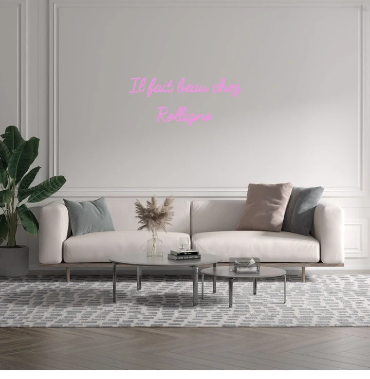 Custom text: Il fait beau chez Rolligno