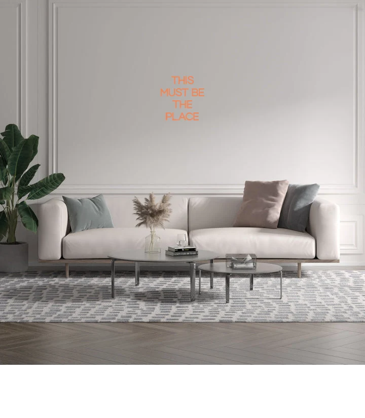 Custom text: THIS MUST BE THE PLACE