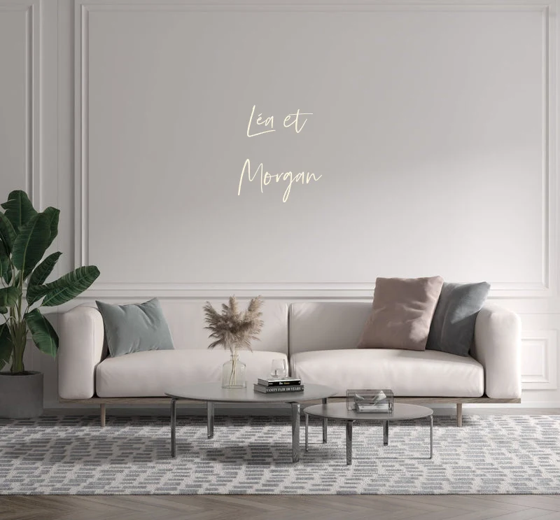 Custom text: Léa et Morgan