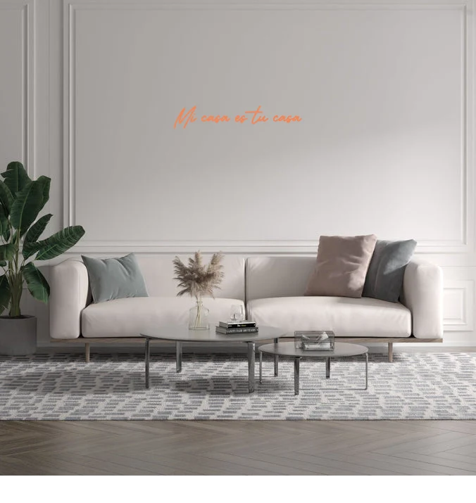 Custom text: Mi casa es tu casa