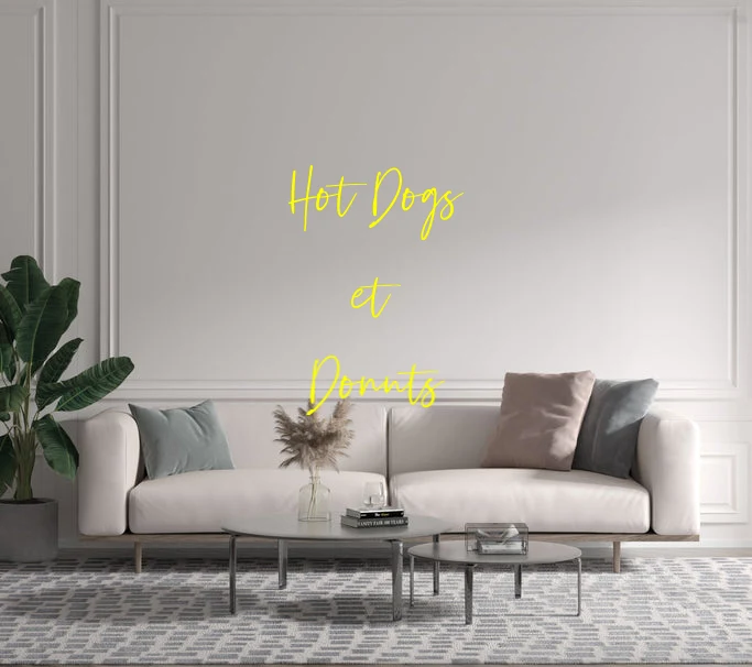 Custom text: Hot Dogs et Donuts