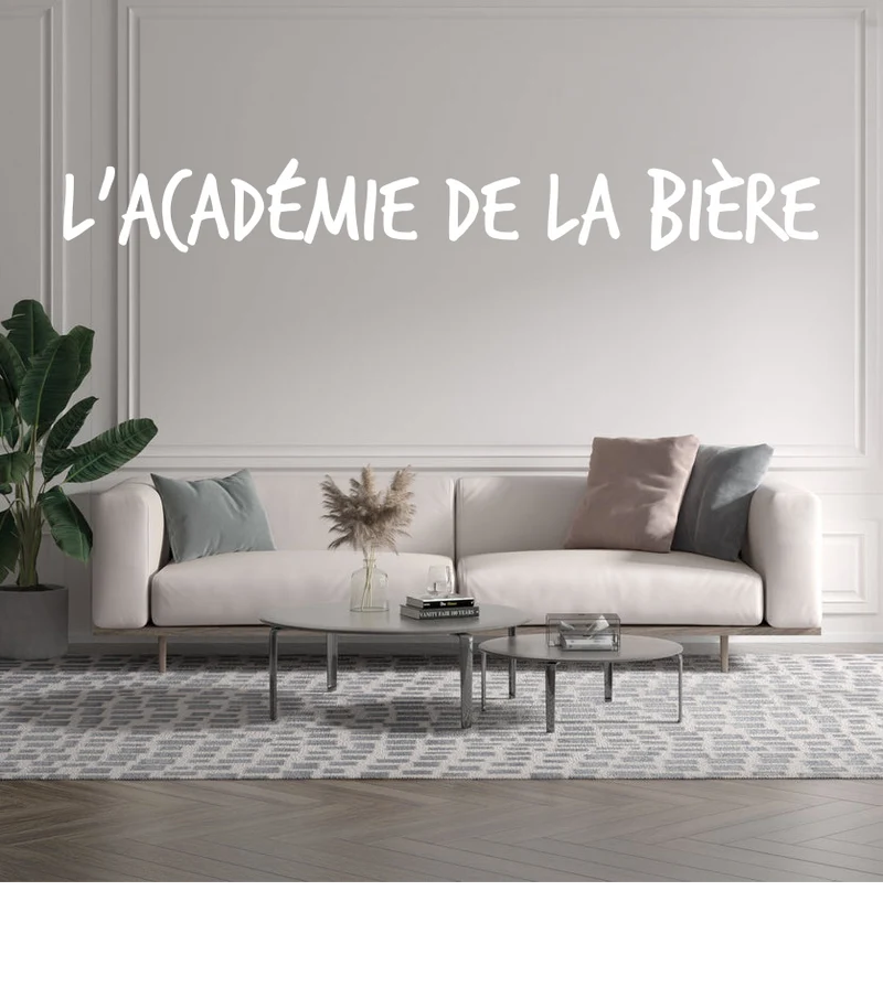 Custom text: L'académie de la bière