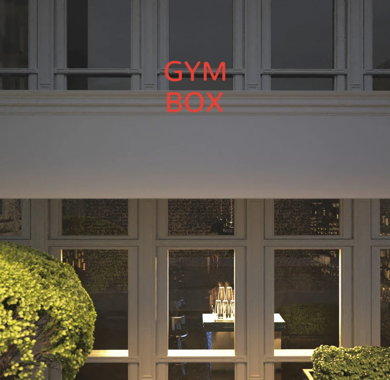 Custom text: GYM BOX