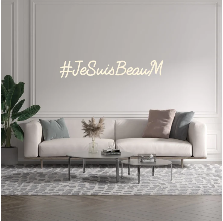 Custom text: #JeSuisBeauM