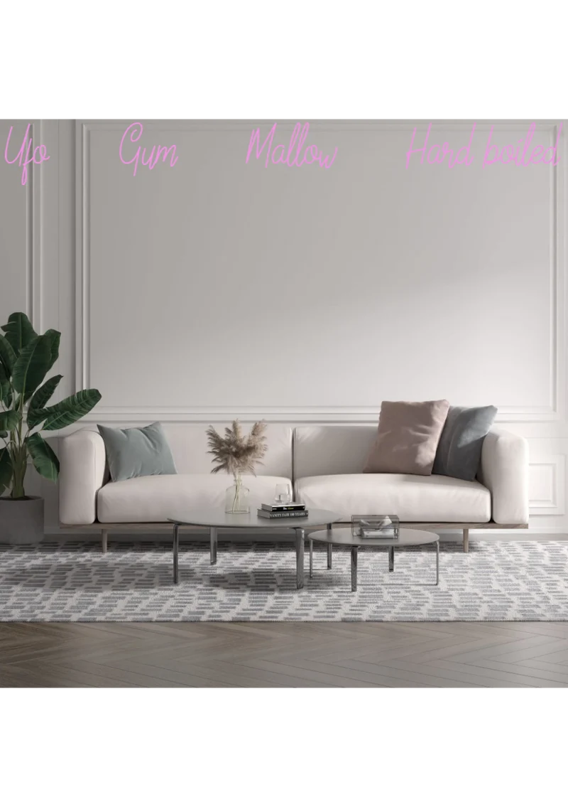 Custom text: Ufo Gum Mallow Hard boiled