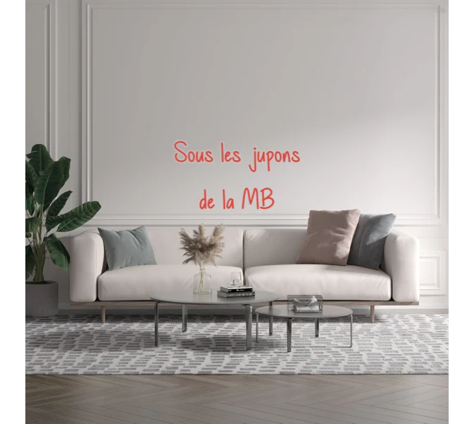 Custom text: Sous les jupons de la MB