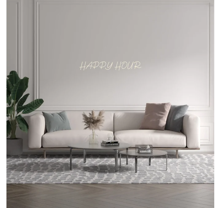 Custom text: HAPPY HOUR
