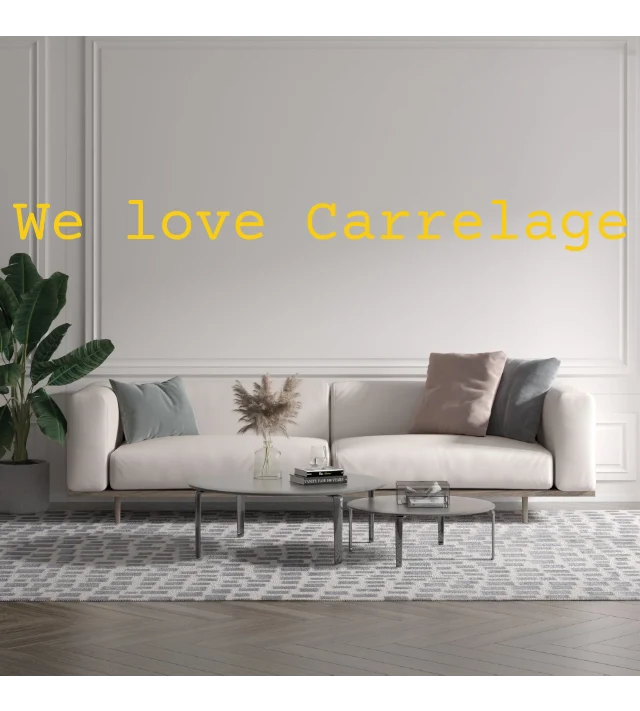 Custom text: We love Carrelage