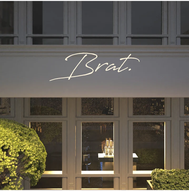 Custom text: Brat.