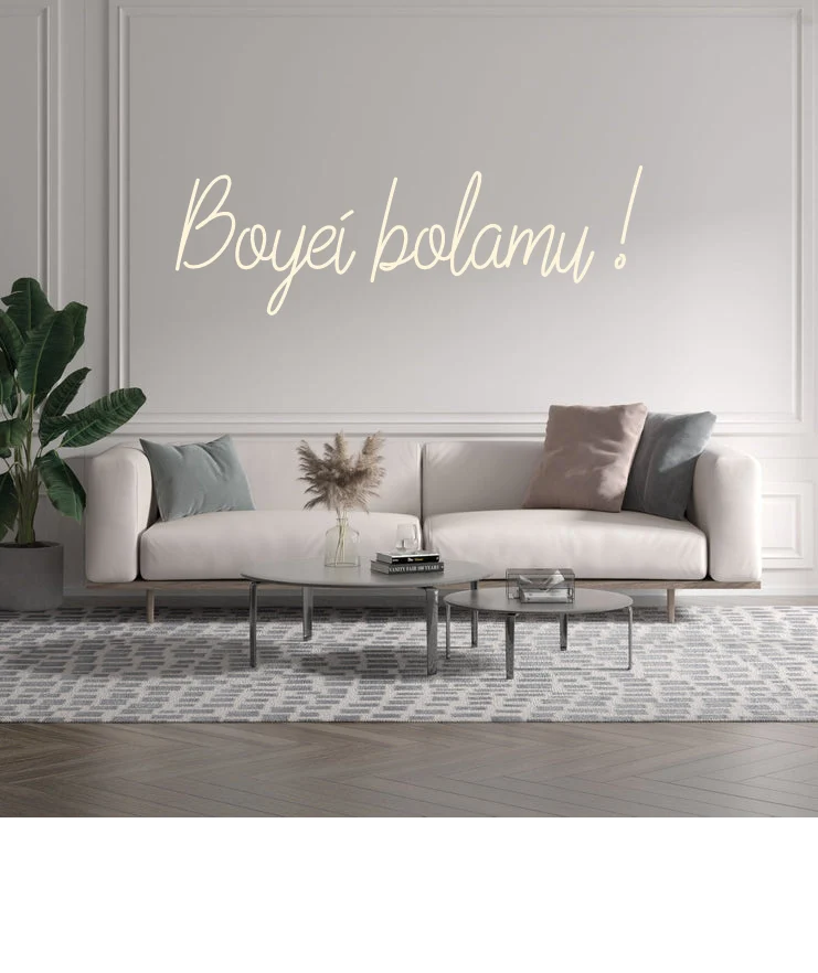 Custom text: Boyei bolamu !