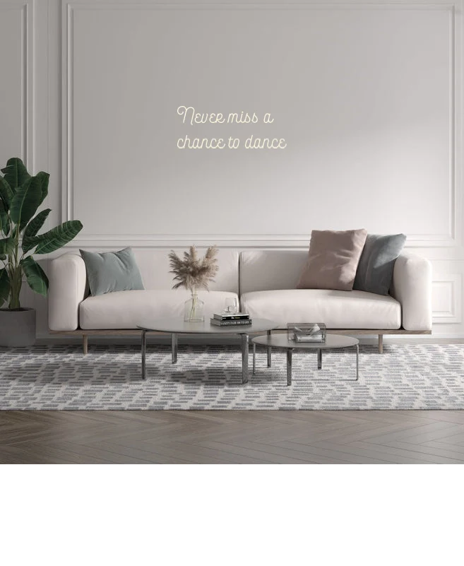 Custom text: Never miss a chance to dance