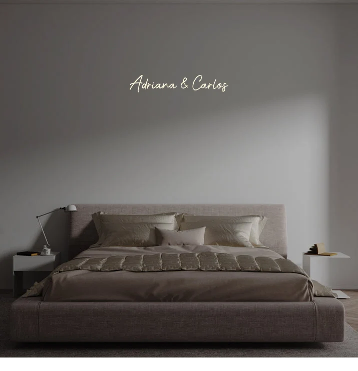 Custom text: Adriana & Carlos