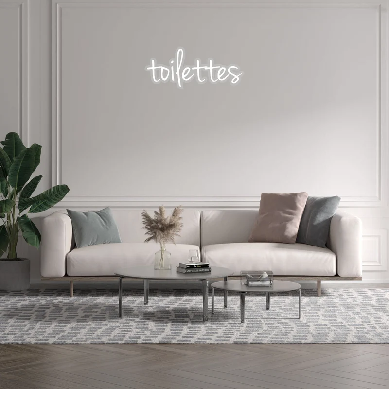 Custom text: toilettes
