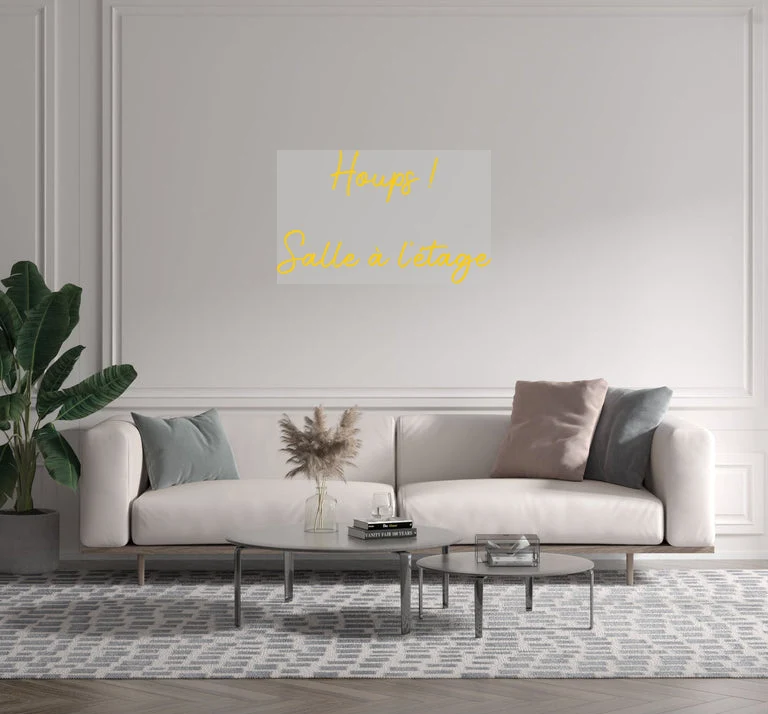 Custom text: Houps ! Salle à l'étage