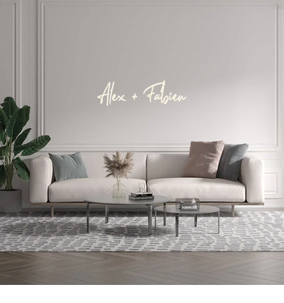 Custom text: Alex + Fabien