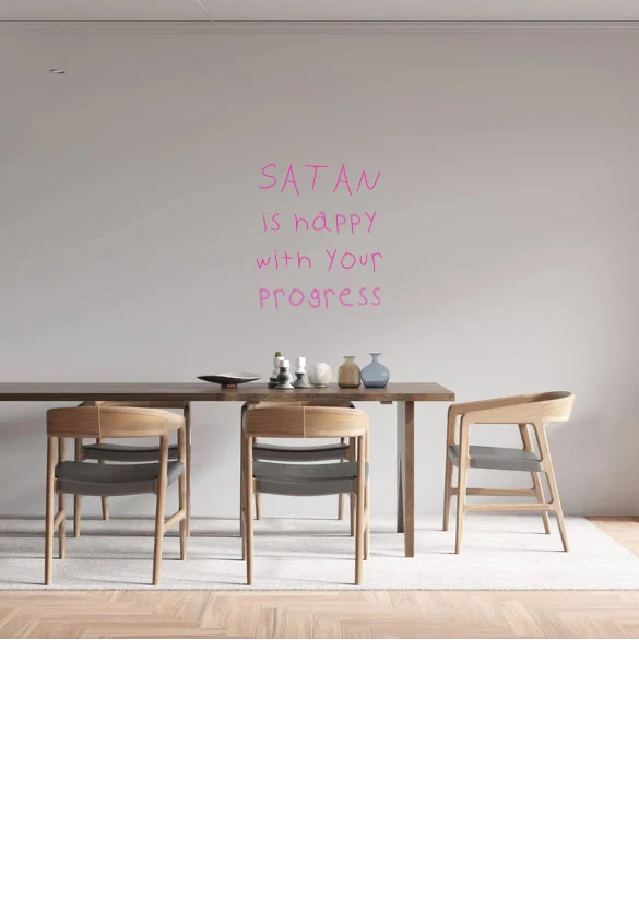 Custom text: SATAN is happy with your progress