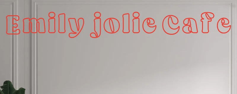Custom text: Emily jolie Café