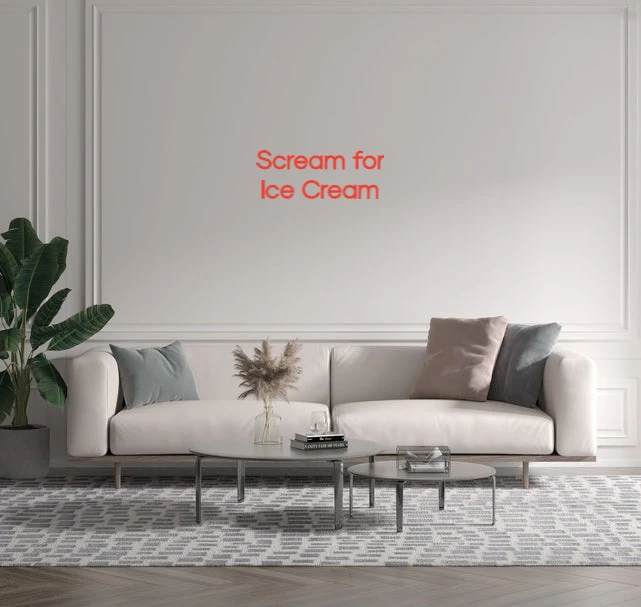 Custom text: Scream for Ice Cream