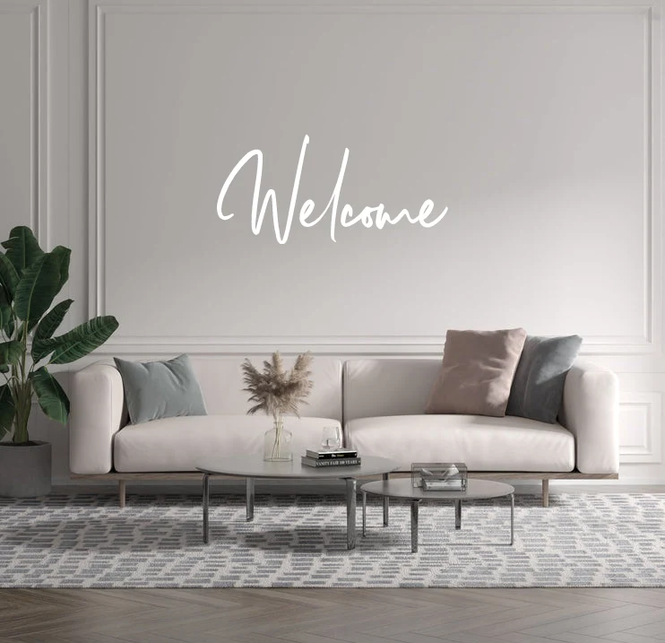 Custom text: Welcome