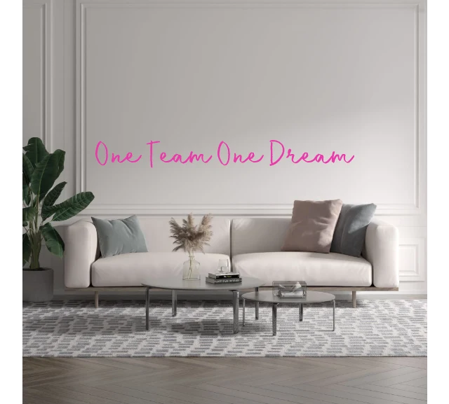 Custom text: One Team One Dream
