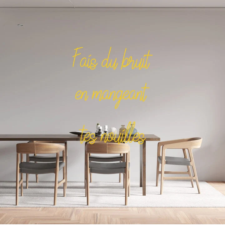 Custom text: Fais du bruit en mangeant tes nouilles