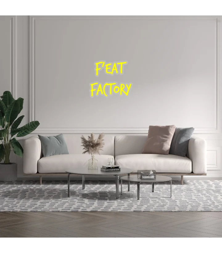 Custom text: F'EAT FACTORY