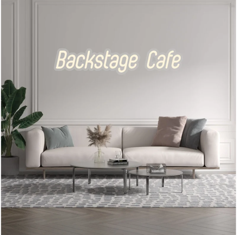 Custom text: Backstage Cafe