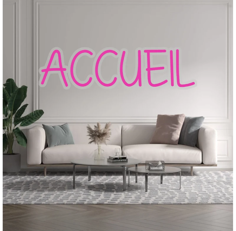 Custom text: ACCUEIL
