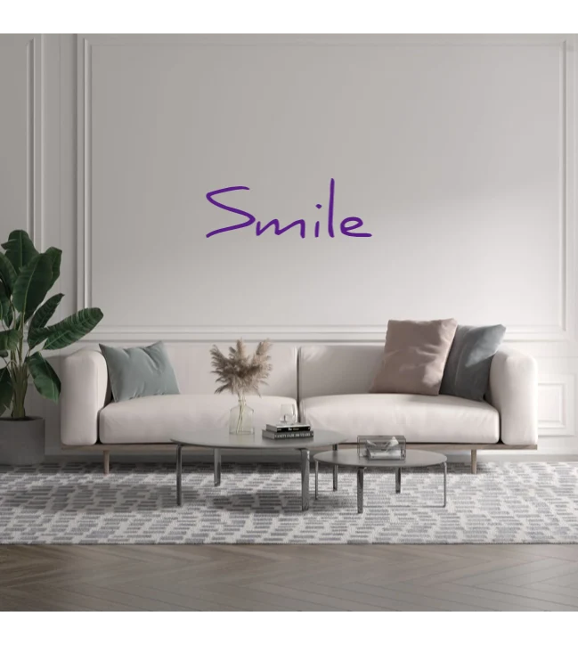 Custom text: Smile