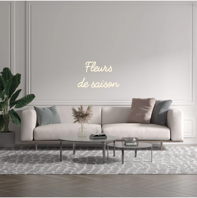 Custom text: Fleurs de saison