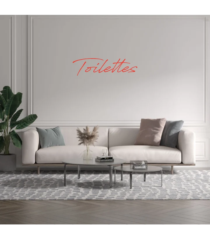 Custom text: Toilettes