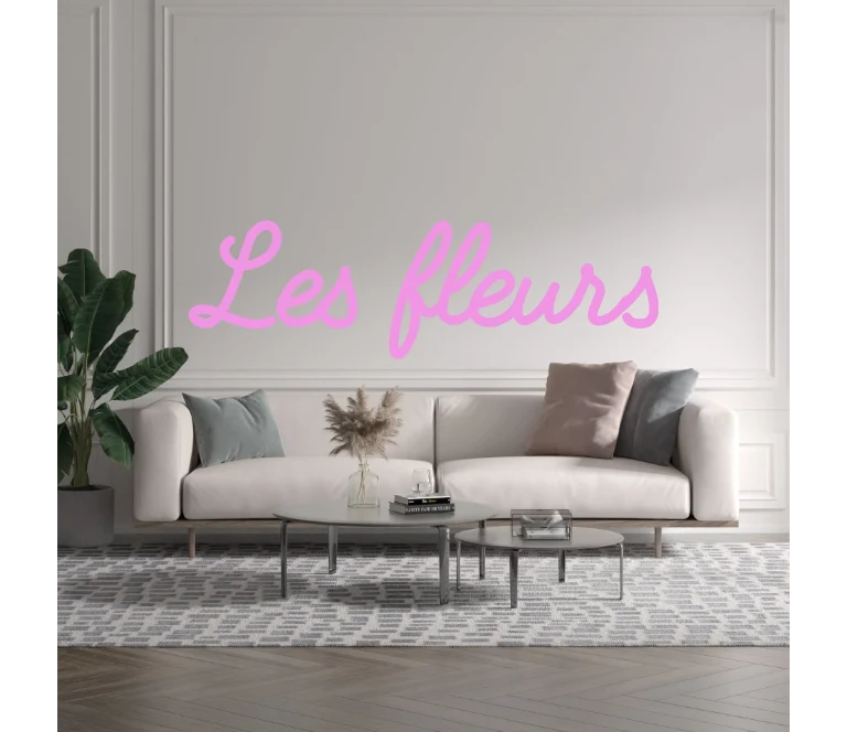 Custom text: Les fleurs
