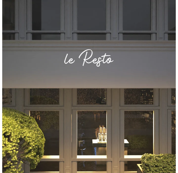 Custom text: le Resto