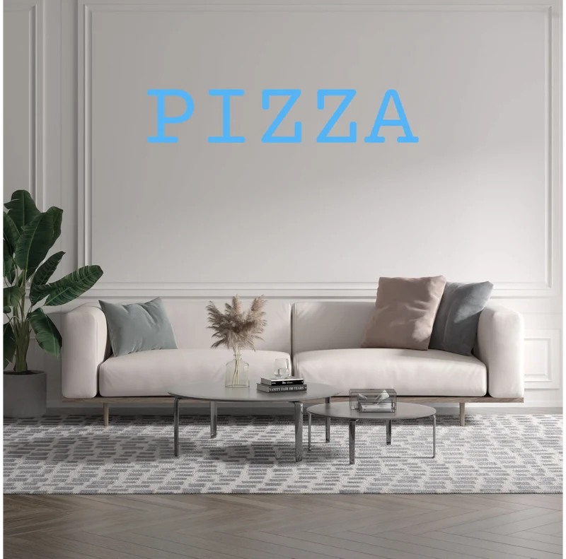 Custom text: PIZZA