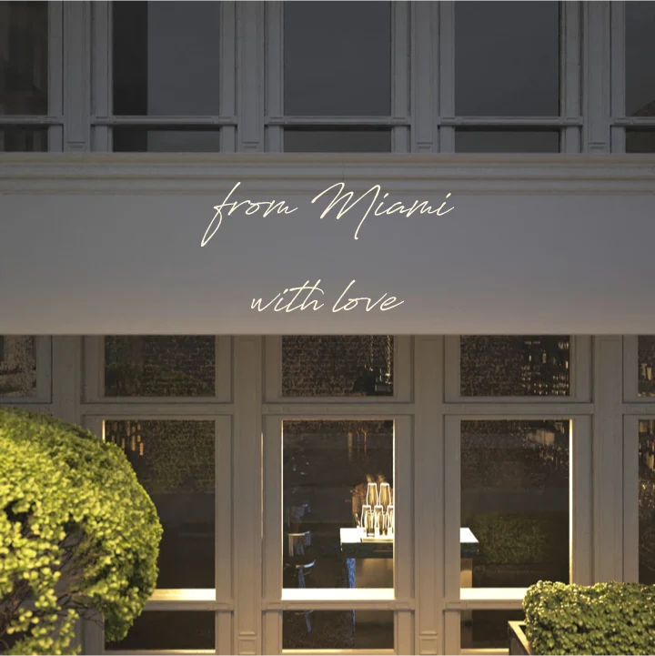 Custom text: from Miami with love