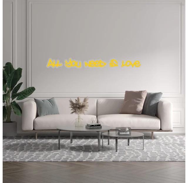 Custom text: All you need is love