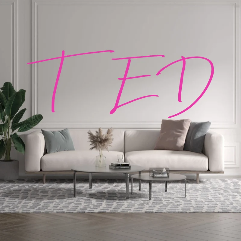 Custom text: TED