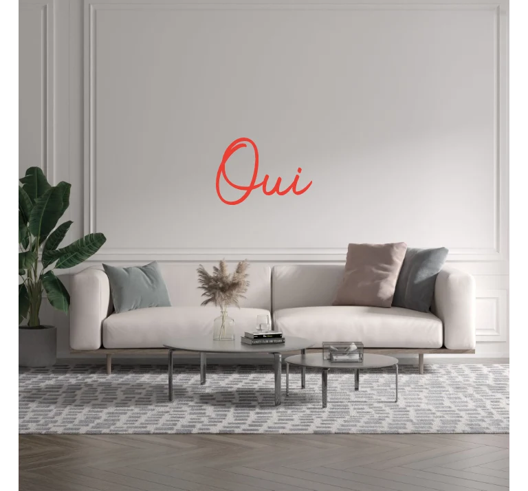 Custom text: Oui
