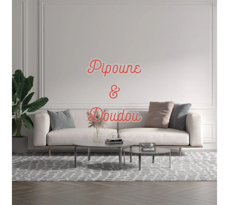 Custom text: Pipoune & Doudou