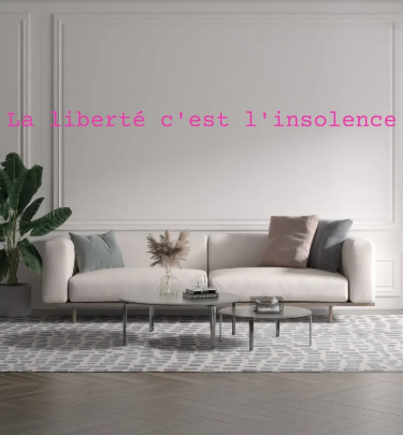 Custom text: La liberté c'est l'insolence
