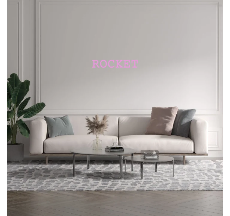 Custom text: ROCKET